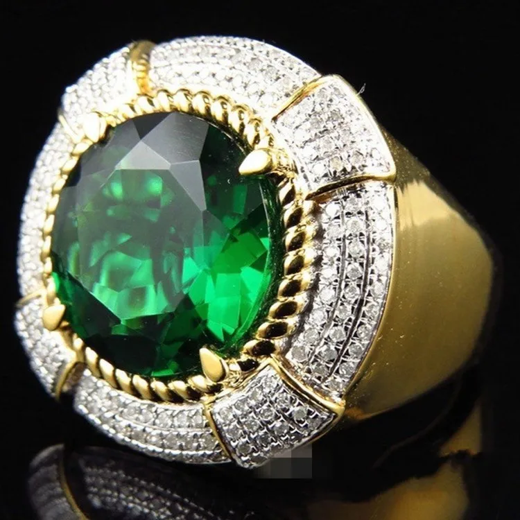 

Green Zircon Ring Gem Stone Ring Ellipse Crystal Ring Zirconia Ring Princess Set Ring Bride Engagement Wedding Jewelry