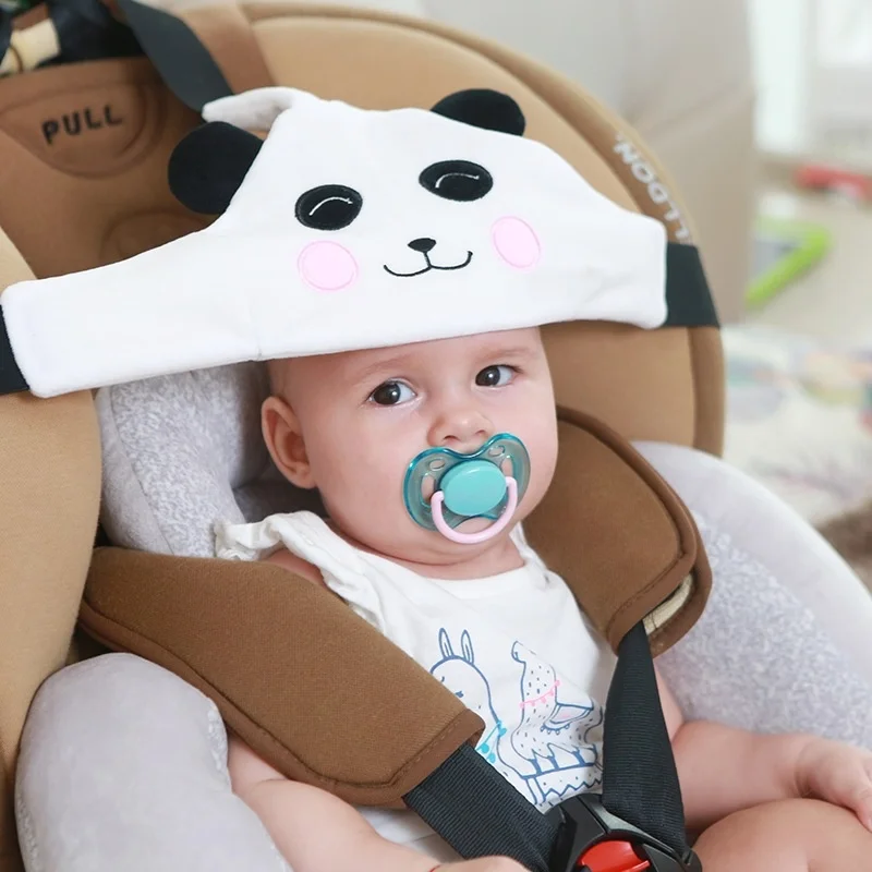 Artefacto de Dozing y dormir para ni&ntilde;os, cintur&oacute;n de ayuda para dormir en el coche, asiento de seguridad de dibujos animados para beb&eacute;, cintur&oacute;n de fijaci&oacute;n para la cabeza, almohadas para beb&eacute;s-0