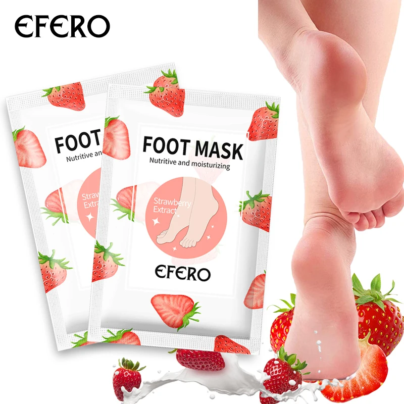 

30Pair Strawberry Foot Mask Peeling for Legs Feet Mask Exfoliating Socks Scrub for Pedicure Anti Crack Remove Skin Foot Patch