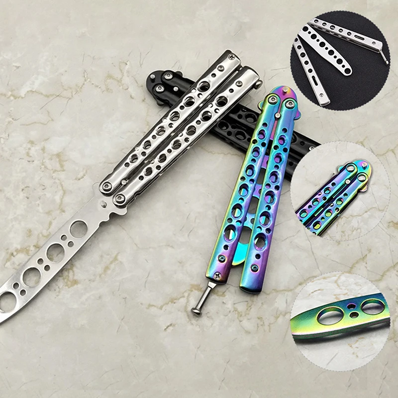 Нож-бабочка Учебный нож из нержавеющей стали декоративный без лезвия