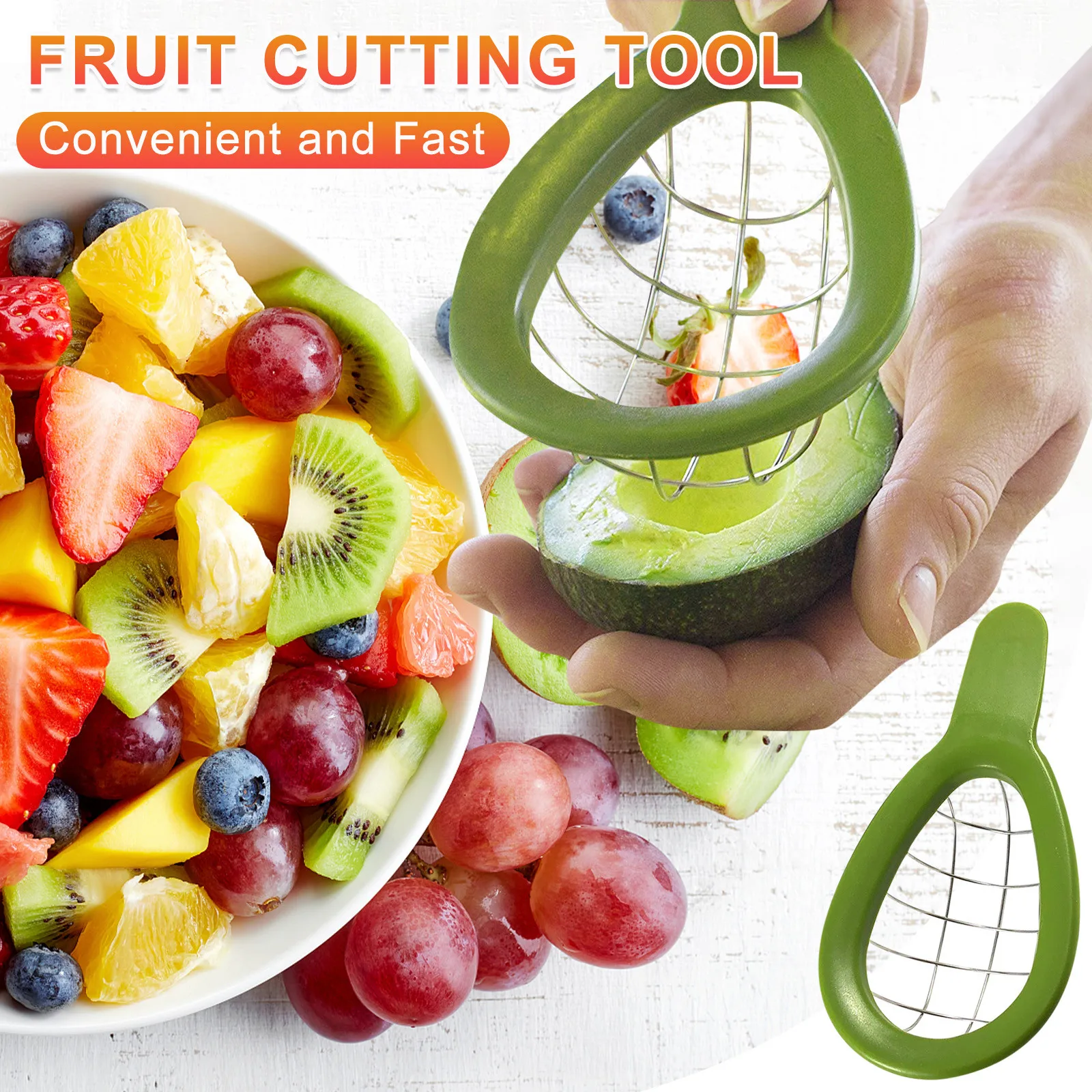 Нож для резки авокадо Green устройство очистки фруктов удобная ручка|Терки| |