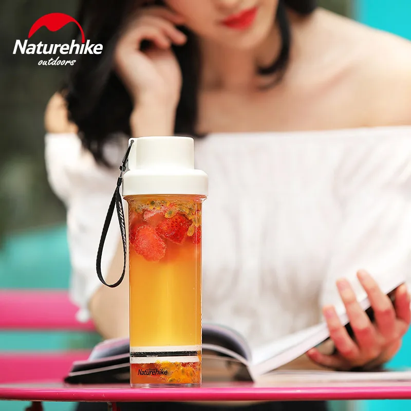 Naturehike 400ml Infuser Water Bottle plastic Fruit infusion adult Kids Drink Outdoor Sports bottle Juice lemon Portable Kettle | Спорт и