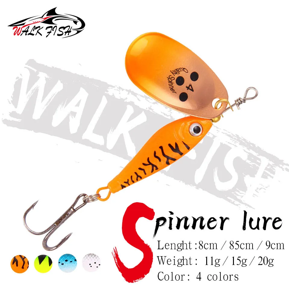 WALK FISH 11 г 15 20 Спиннер рыболовная приманка вращающаяся металлическая приманка-ВИБ