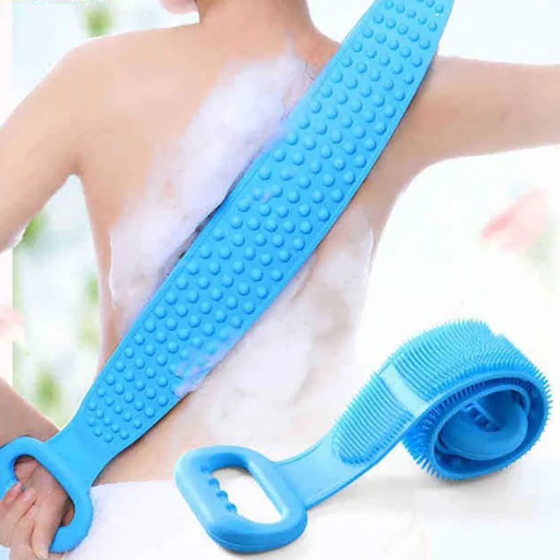 

Bath Shower Silicone Body Brush Bath Belt Back Scrub Shower Exfoliating Bath Belt Deep Cleaning Magic Brush Bathroom Accessories