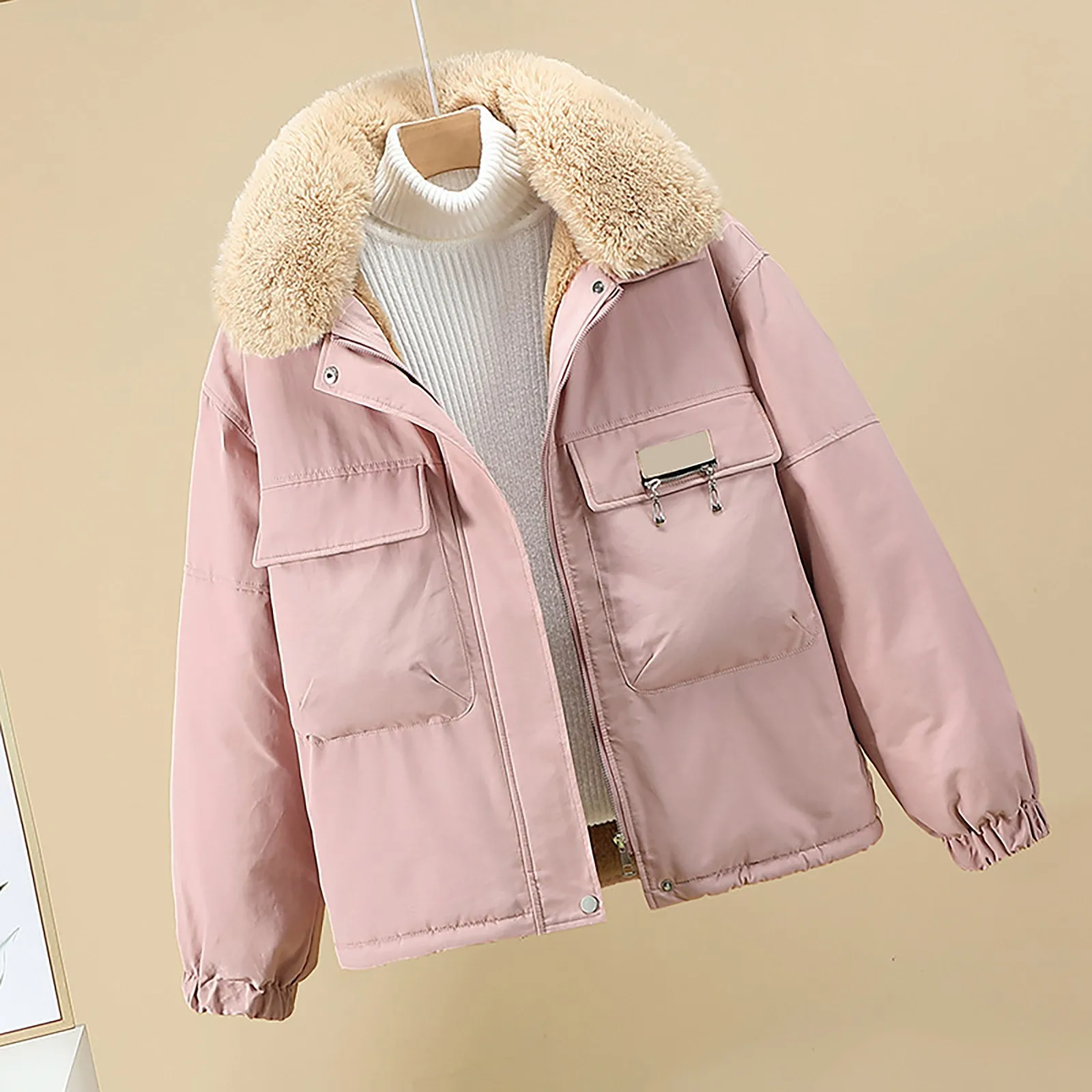 

Женская Вельветовая куртка с V-образным вырезом и длинным рукавом, на пуговицах