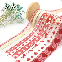 jojo bows 10m organza ribbon for craft heart love printed yarn tape for needlework diy hair bows gift wrapping home decoration