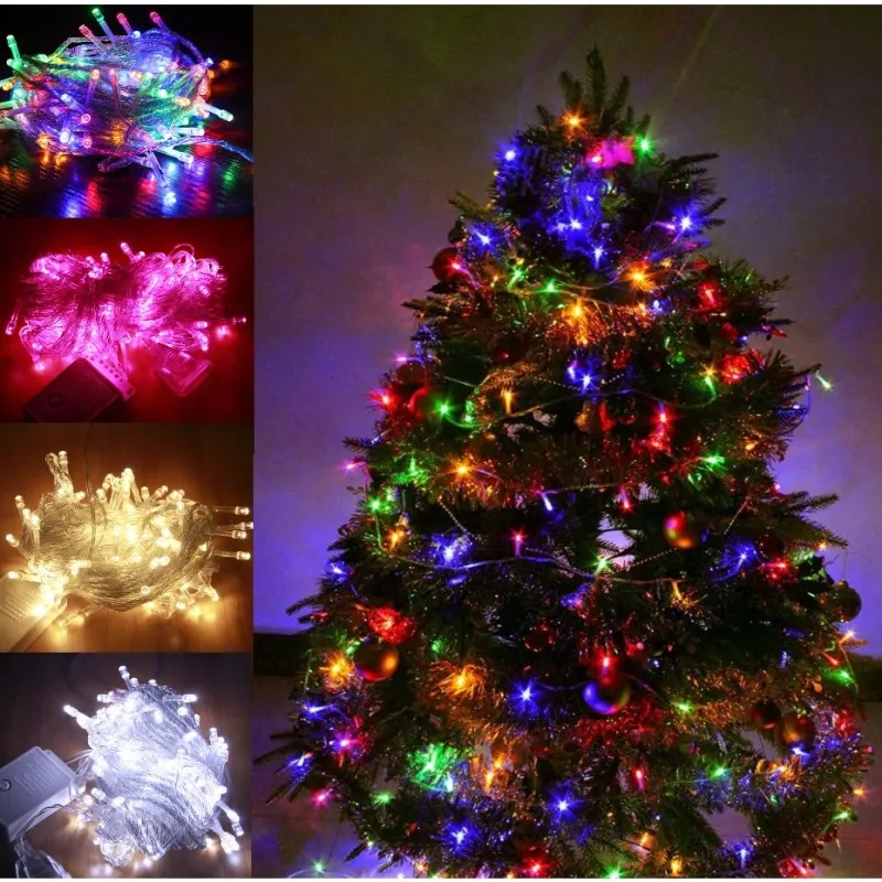 Уличная светодиодная гирлянда 10 50 м праздничное освещение с европейской вилкой