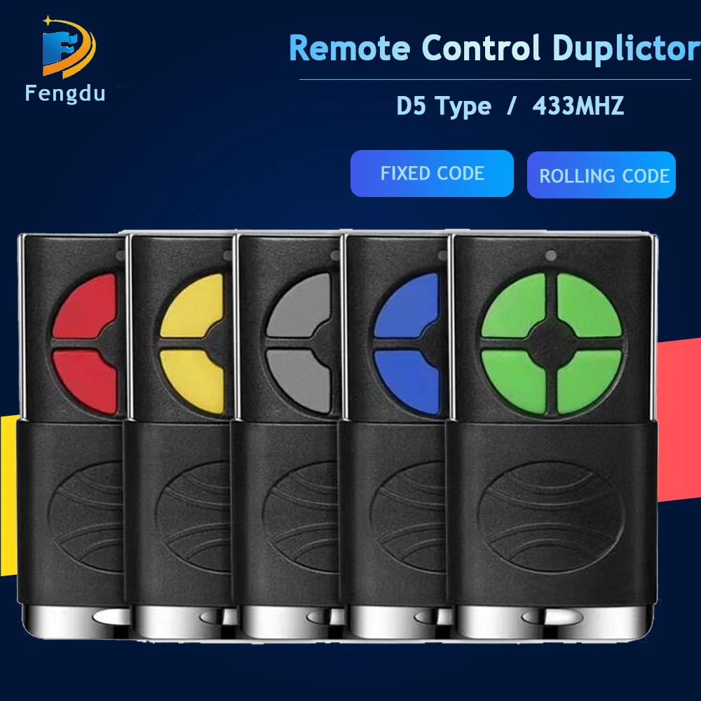 Пульт дистанционного управления для гаражных дверей 2 в 1, 433 МГц, четырехклавишный пульт дистанционного управления 433