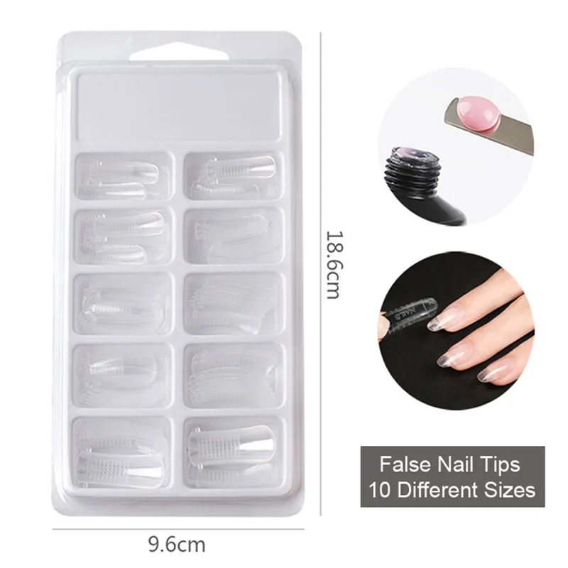 false nail tips 30 мл поливинилхлоридный гель для наращивания пальцев, прозрачный УФ-гель для ногтей, светодиодный акриловый гель для наращивания ногтей - Цвет: false nail tips