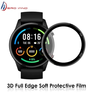 for xiaomi mi smart watch color sports version smartwatch screen protector 3d full edge soft protective film cover protection free global shipping