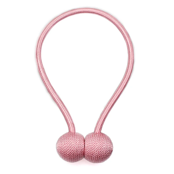 Pink 1 шт., подхваты для штор, крепкие магнитные декоративные шторы с завязками на спине, плетеные веревки, подхваты, держатели для окон, прозрачная драпировка, Декор - Цвет: Pink