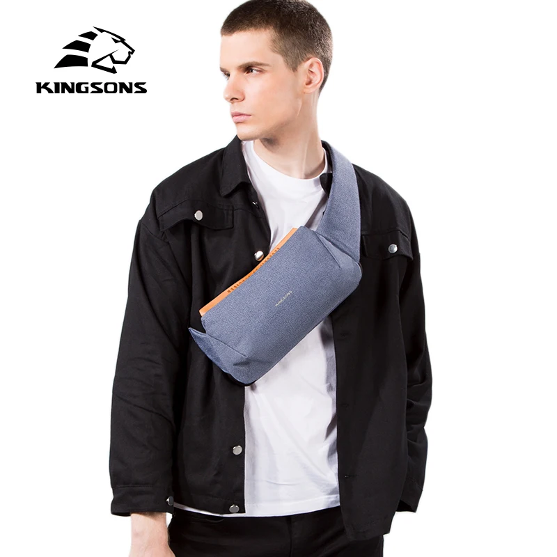 

2021 Kingsons NEW Crossbody Men Shoulder Bag Male Sling Chest Cross Body Messenger Handbag for Waist Belt Matching Waterproof