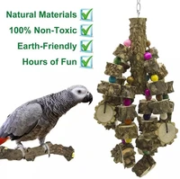 bird toys natural wood large parrot toy bird toys best for african grey macaws cockatoos parrot birds and more