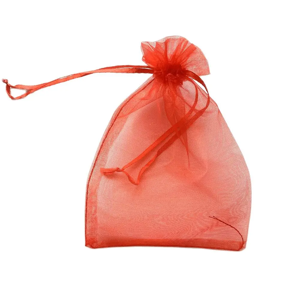 

Wholesale 10x15cm Colorful Organza Eyelashes Bags with Drawstring Assorted Jewelry Pouches Wedding Party Drawstring Gift Bags