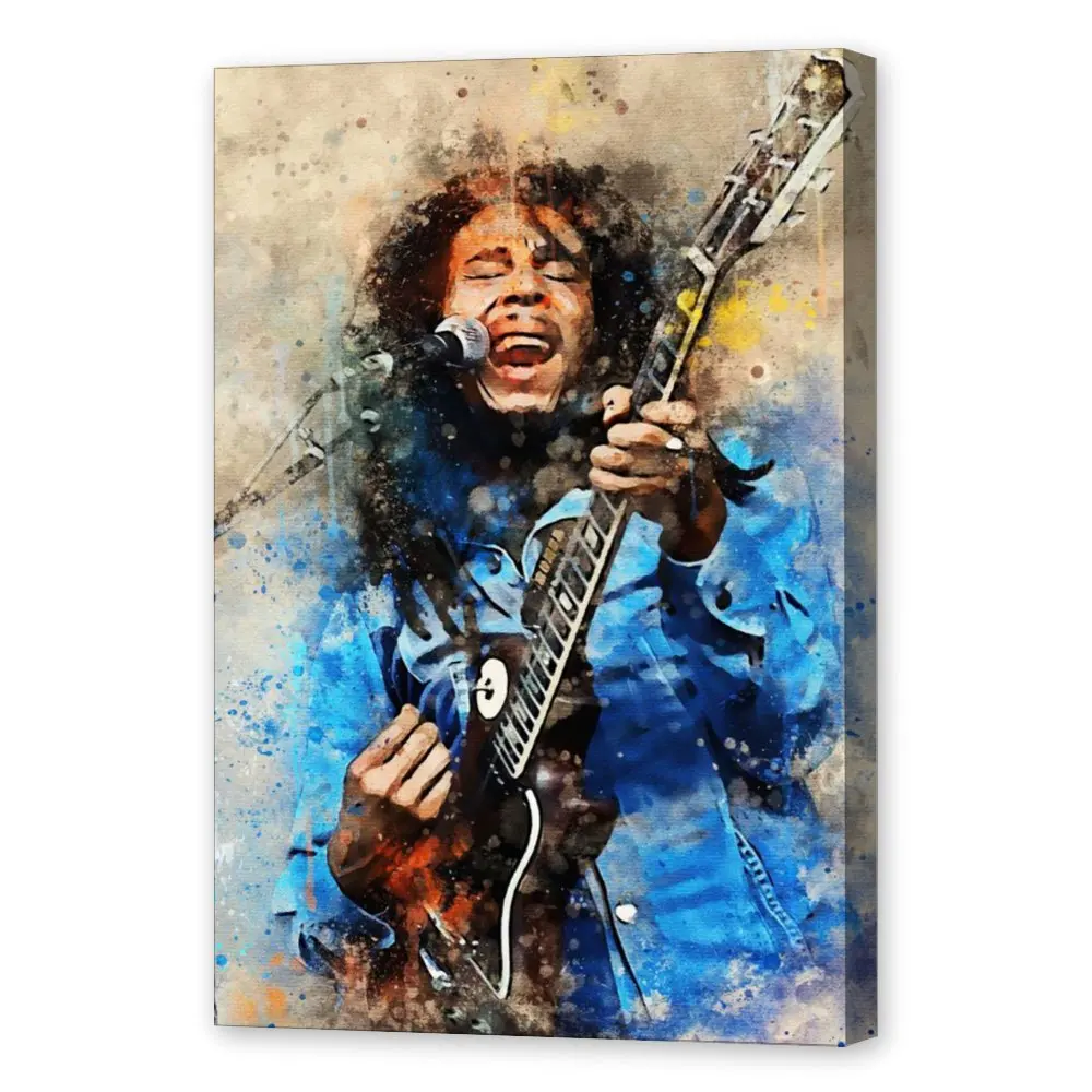 

Bo-b Marle-y Guitar Hiphop SingerCanvas Painting Wall Art Posters and Prints Wall Pictures for Living Room Decoration Home Deco