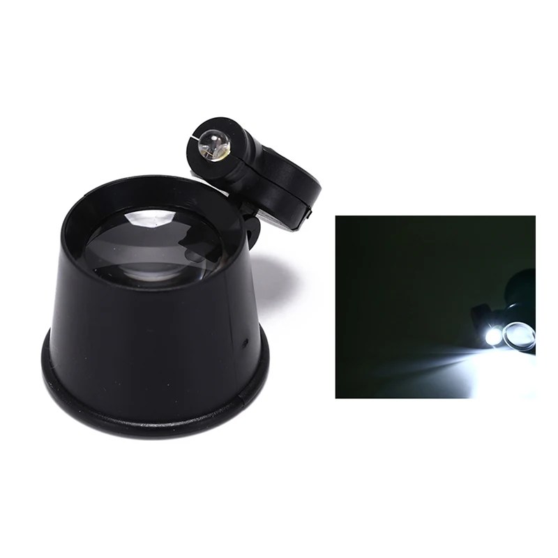 

jewelry led lighted 10x eye loupe magnifier watchmakers watch repair tool