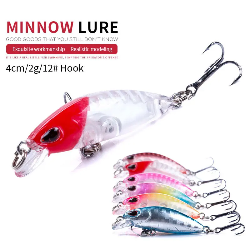 

1pcs 4cm/2g Mini Minnow Wobblers Floating Fishing Lures Minnow Crankbait Artificial Hard Swimbait Fish Lure Fishing Accessories