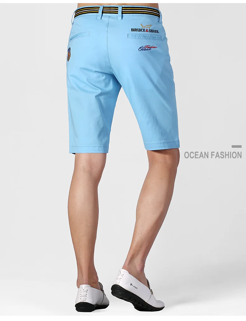 Мужские хлопковые шорты с длиной до колен Брюс &amp Shark повседневные Стрейчевые