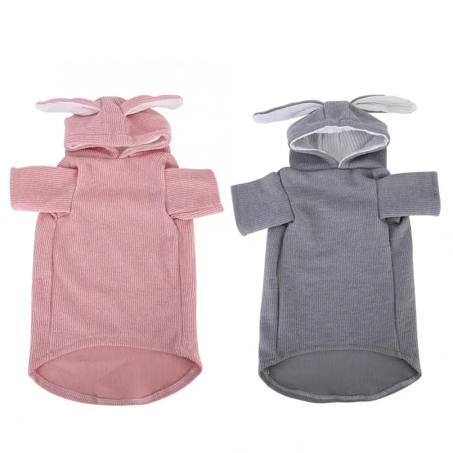 Новинка костюмы для маленьких собак и кошек одежда в форме кролика удерживает