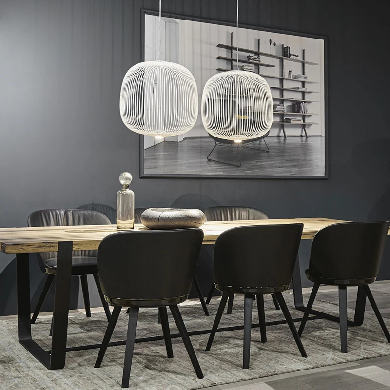 Современный светильник Nordic Foscarini Spokes Birdcage Pendant Lights из железа с управлением LED, ретро освещение для гостиной и кухни.