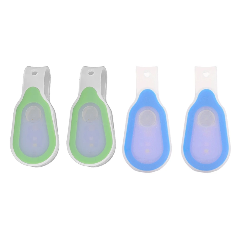 

2Pcs LED Flashlight Clip on To Clothing LED netic Lights Running Button Silicone Clip Lamp for Hiking Running