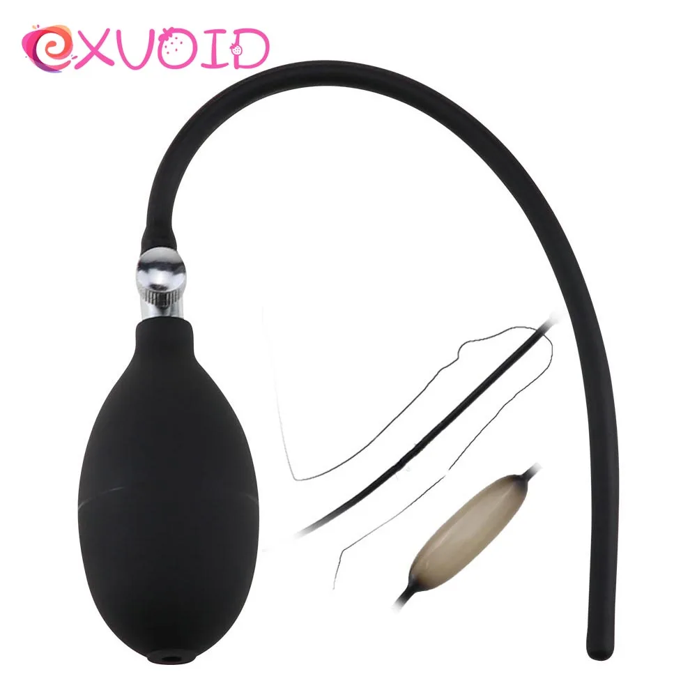 Надувная затычка для пениса EXVOID дилататор звуковой Катетер уретры без вибратора