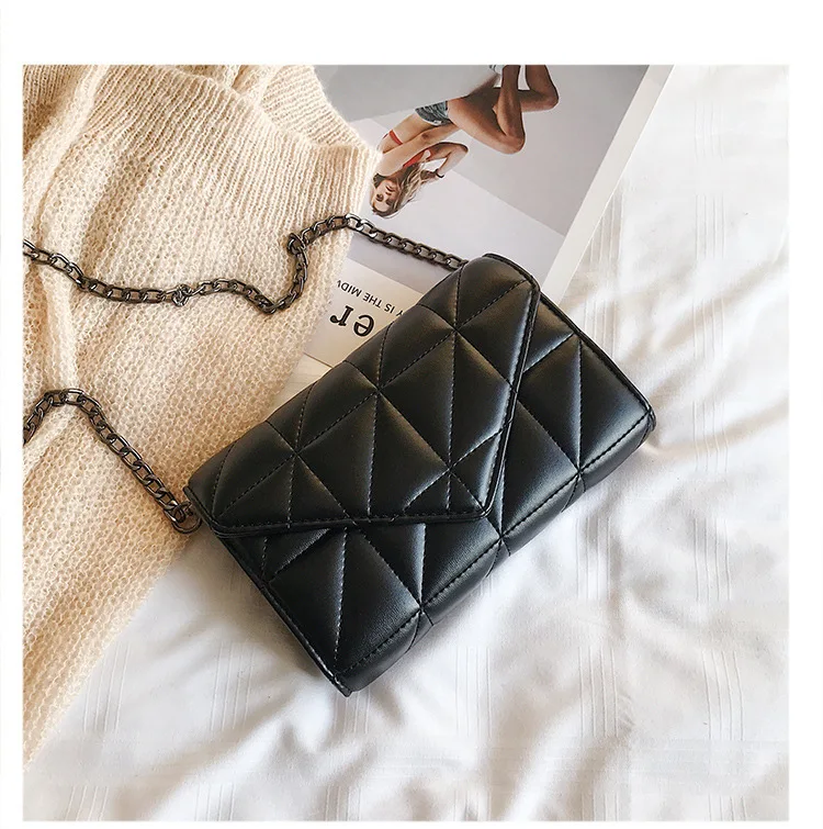 

Women Bags Leather Patchwork Cross Chain Messenger Bag Shoulder Bags Brand Diamond Pattern Bag Fashion Wallet Clutch Bag