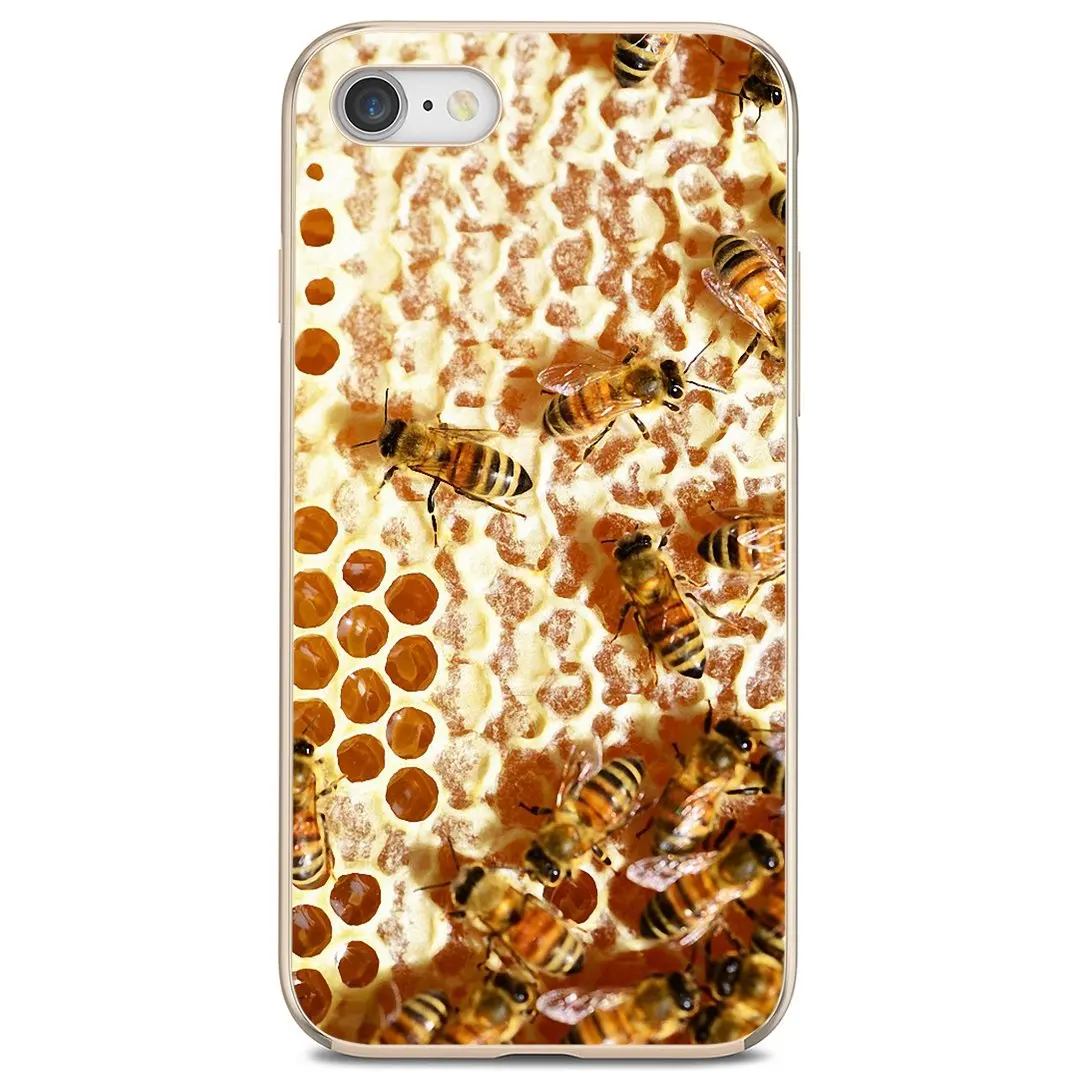 Чехол для мобильного телефона с золотой сотовой структурой и Пчелой Samsung Galaxy A9 A8