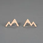 Модный горный серьги-гвоздики для пеших прогулок на открытом воздухе пейзаж с изображением заснеженной горы диапазон в виде капель с кристаллами в форме мужские женские дорожные сумки ювелирные изделия восхождение подарок