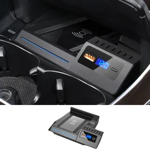 15W Car Wireless Charger For Mercedes Benz W205 C43 C63 GLC 43 GLC63 X253 C Class GLC 18W PD USB-C Interface Fast Charging Phone