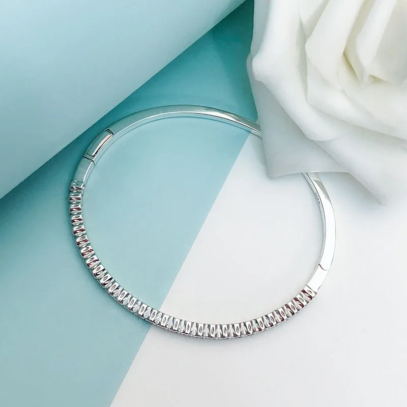 

Authentic 925 Sterling Silver Pan Bracelet Charming Creativity, Light And Simple Classic Bracelet Fit Diy Charm Women Jewelry