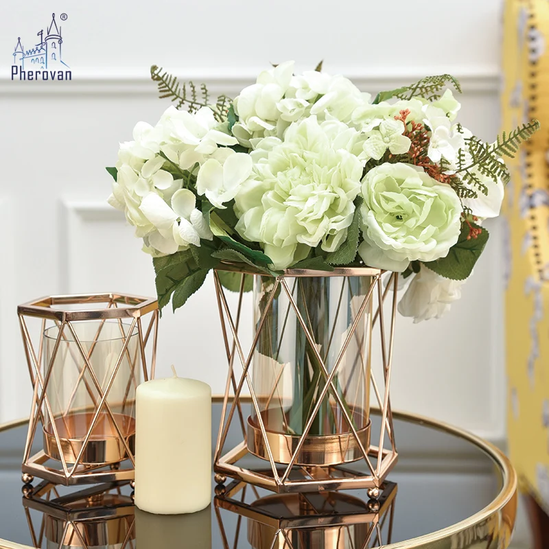 Модный геометрический Железный Подсвечник настенный подсвечник орнамент бра