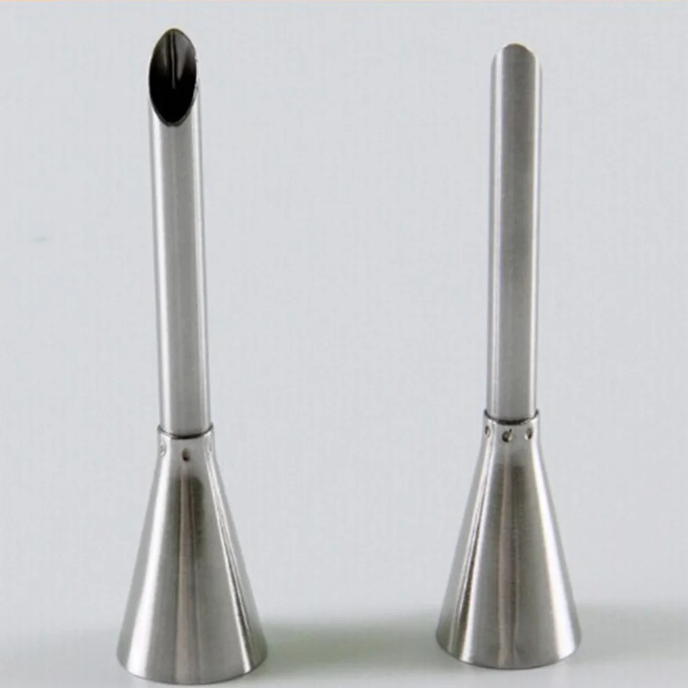 

4Pcs Cream Icing Piping Nozzle Tip Stainless Steel Long Puff Nozzle Tip Injector Decorating Tool