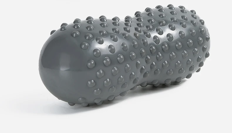 30*11 см Myofascial релиз фитнес арахисовый Массажный мяч фасции массажер роликовый Пилатес Йога Подушка мышцы РЕЛЕКС Резина - Цвет: Серый