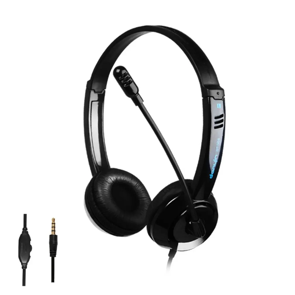 

With Wire Headphones Stereo Hifi Headsets With Mic Noise Cancelling Earphone Over Ear Headset For PC Computer Phone Game