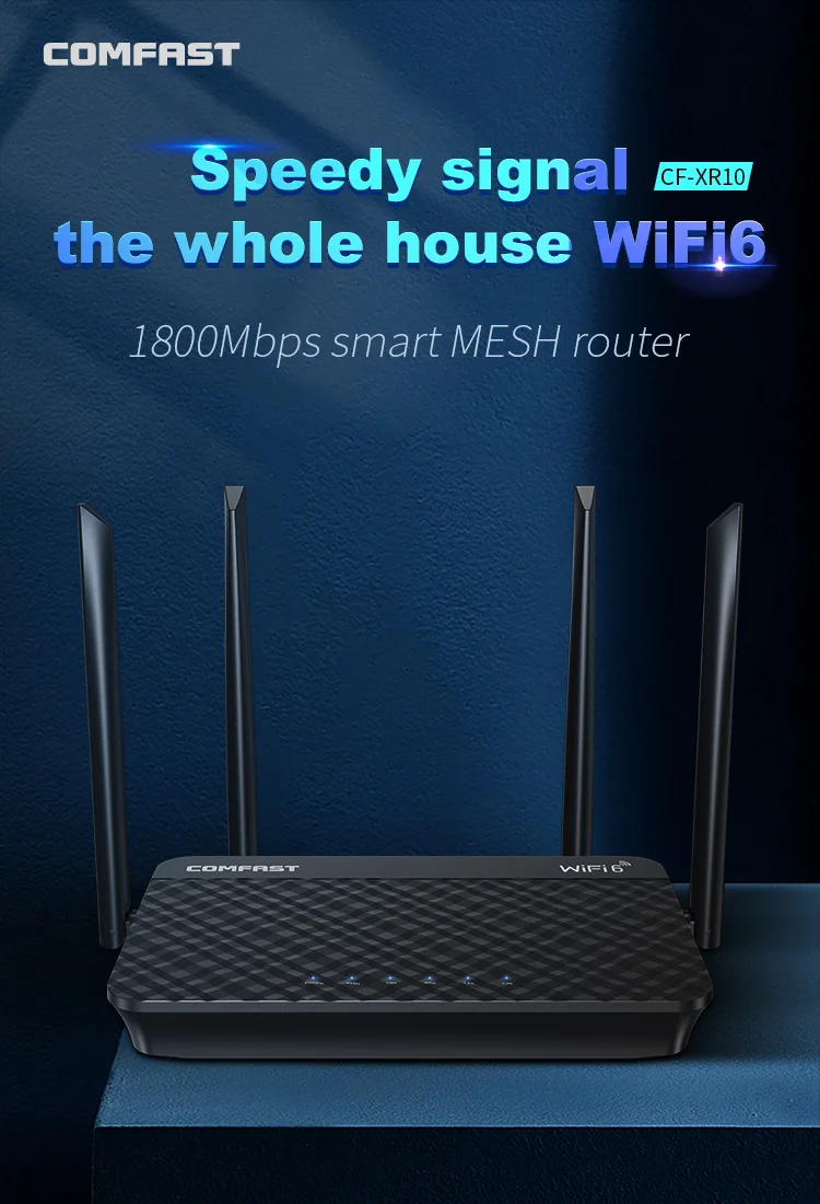 Двухдиапазонный беспроводной сетчатый маршрутизатор Comfast xr10 2 4 и 5 8 ГГц 1800 м Wi-Fi 6