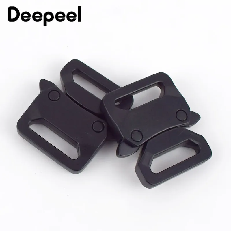 

Deepeel 2/5pcs ID20/25mm Metal Automatic Release Buckles Belt Adjustment Buckle DIY Multifunctional Outdoor Strap Band Snap Hook