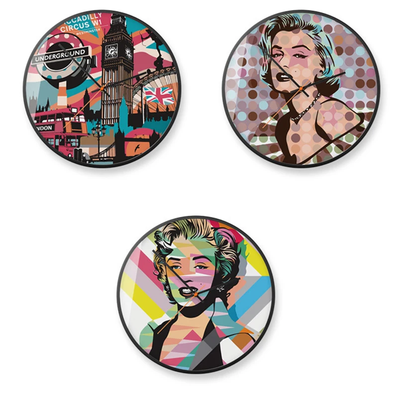 Настенные часы Мэрилин Монро певец секс-символы значок на стену музыкальный