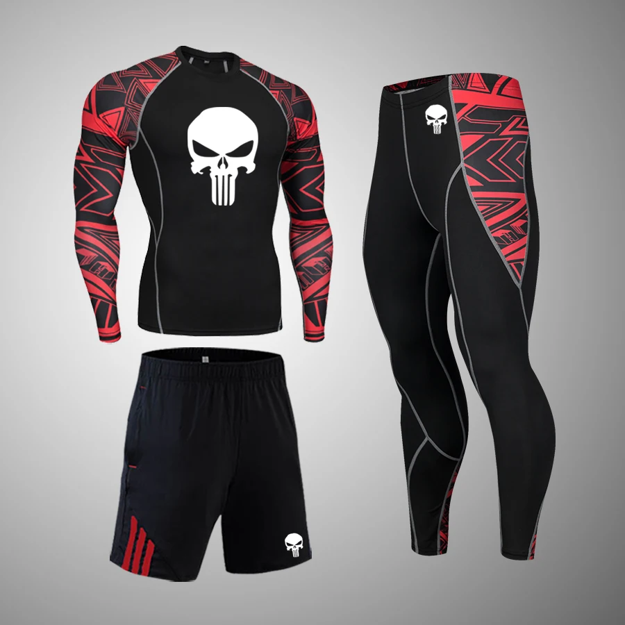 

Mens New Sets Skeleton Printing Running Casual Jogger Tracksuit Male Sweatshirt Sweatpants Suit Gym Fitness Workout Yoga Clothes