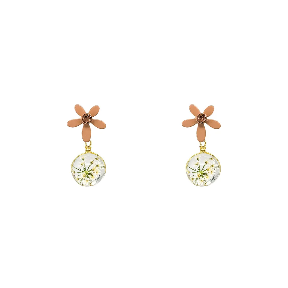 2019 Simple New Crystal Water Drop plant Women earrings Sweet personality fashion elegant flower | Украшения и аксессуары