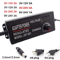 power adjustable adapter supply ac 100 220v to dc 3v 12v 3v 24v 9v 24v 2a 3a 5a adaptor plug led driver display for strip light