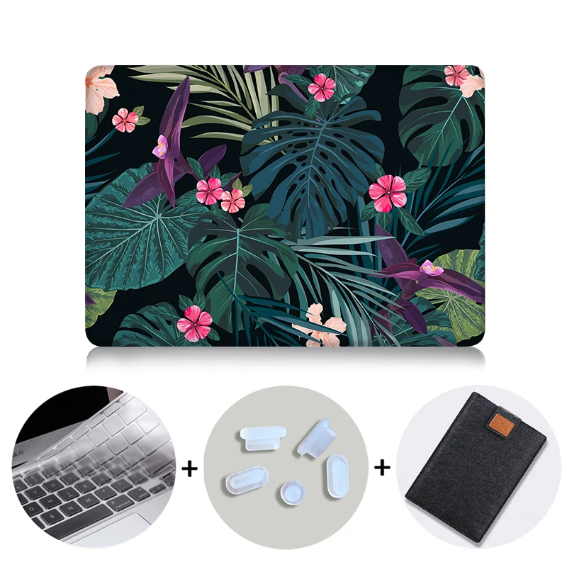 MTT чехол для ноутбука Macbook Pro retina 13 15 с сенсорной панелью тропические растения чехол для macbook Air 11 13 12 дюймов Funda - Цвет: MB08