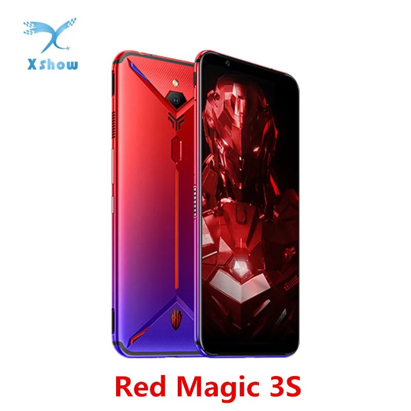 Мобильный телефон Nubia Red Magic 3S 8 Гб 128 ГБ 6,6" AMOLED Snapdragon855 Plus 5000 Мп+ Мп мАч Быстрая зарядка игровой телефон