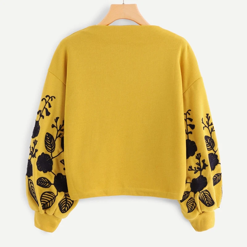 Dotfashion розовый женский пуловер с цветочной вышивкой на плече, повседневный осенний свитер с воротником-хомутом