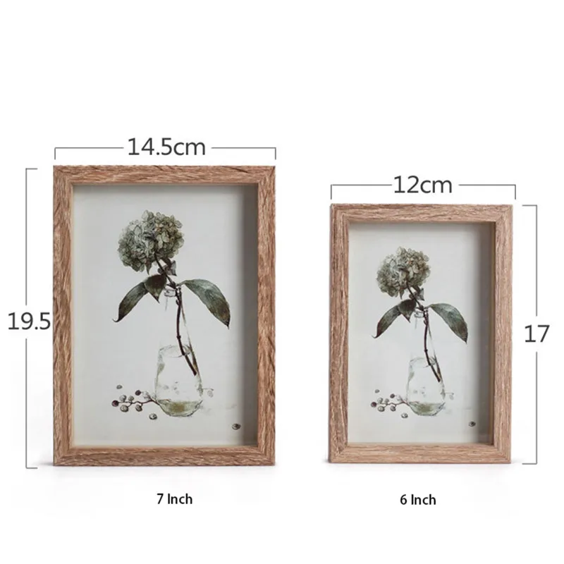 Современная фоторамка из твердой древесины простая деревянная прямоугольная