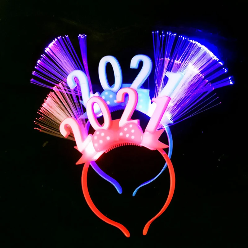 

2021 New Year Party Glowing Headband Flashing Blinking Wear Birthday Party