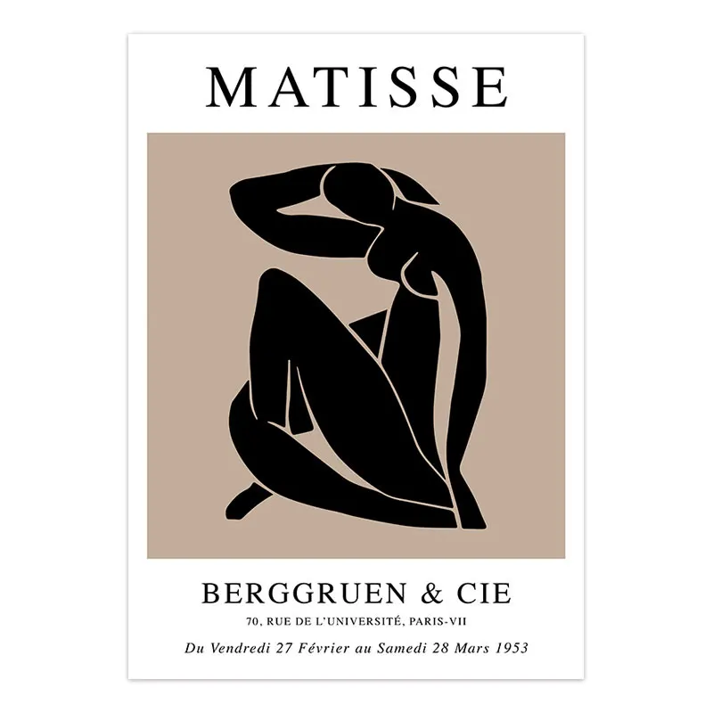 

FLORID Henri Matisse Abstract Painting Minimal Illustration Wall Art Canvas Prints Vintage Poster Beige Wall Pictures Home Decor