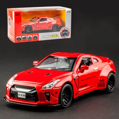 2 Nissan Gtr1: 32 супер ЗАПУСК сплава Модель автомобиля ВОИН транспортное средство Автомобиль Моделирование Модель орнамент детская Игрушечная машина - Цвет: 2
