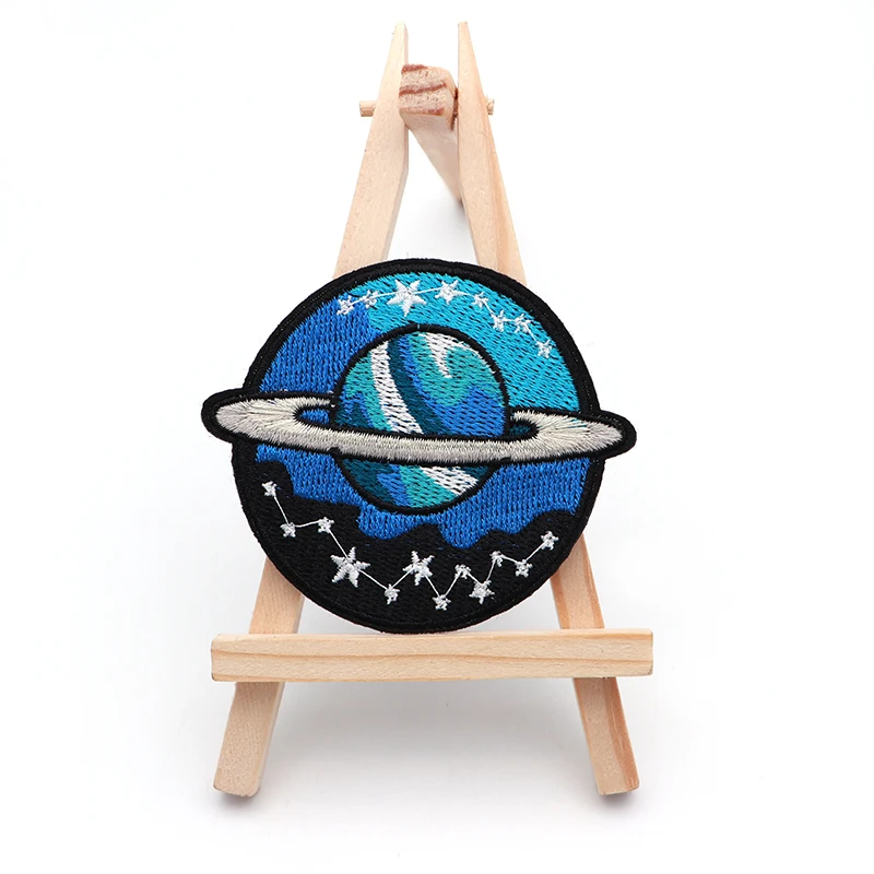 2 шт./лот голубая Планета Земля звезда космическая вышивка патч для одежды железо