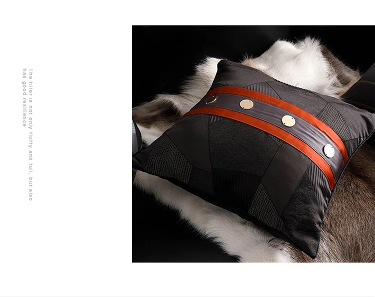

Luxury Sofa Cushion Pillow European Luxury Pillow Model Room Villa Living Room Pillowcase Model Room Soft Decoration Designer